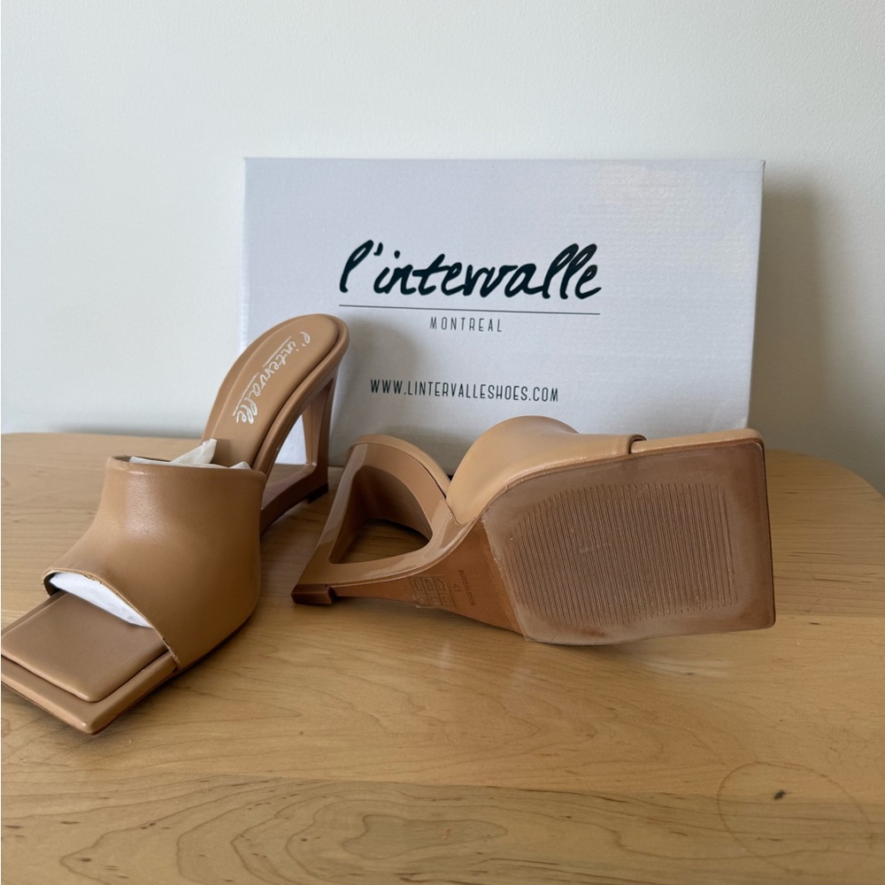 L'INTERVALLE Beige Heeled Sandals - Picture 4 of 4